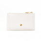 Bottega Veneta Intrecciato Coin Purse, Leather, White, Gold Hardware, Wallet