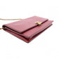 CHANEL Chain Wallet Shoulder Bag, Leather, Red, Gold Hardware