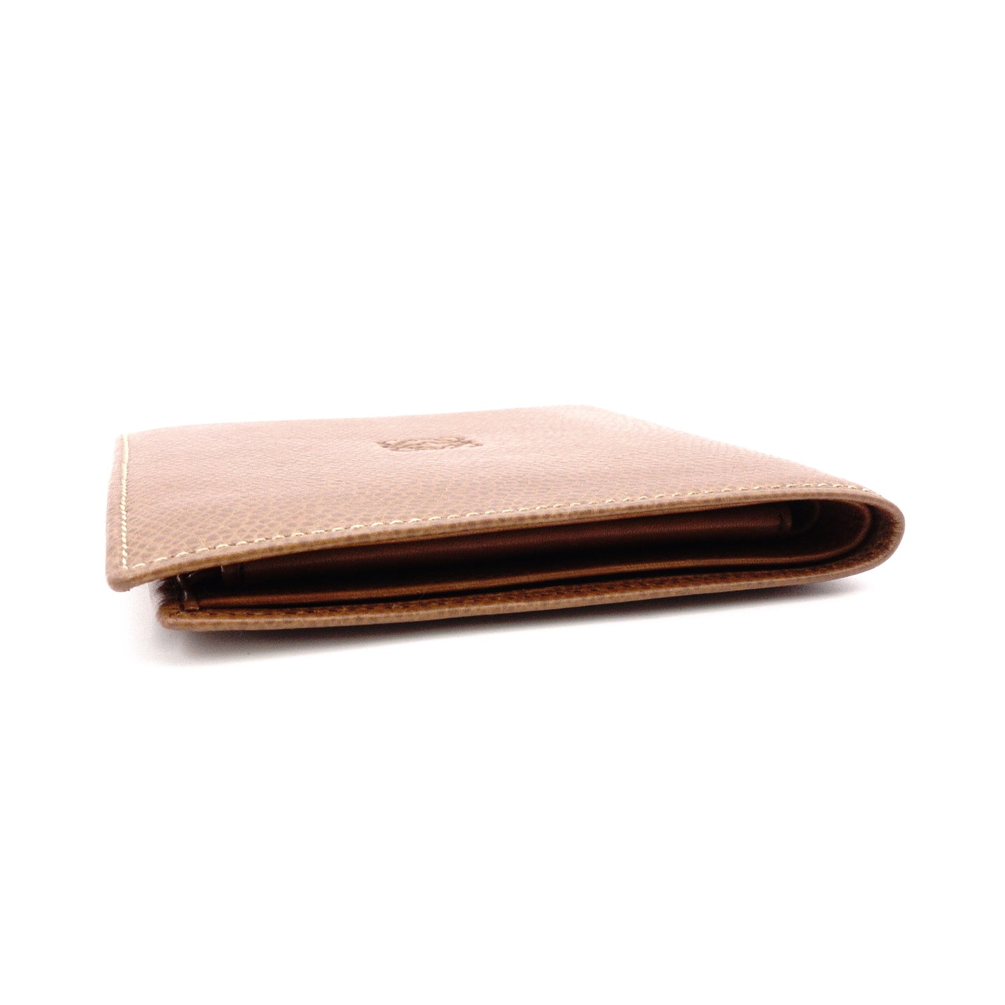 LOEWE Anagram Bifold Wallet, Leather, Brown, Women's, Vintage, Logo, Brown
