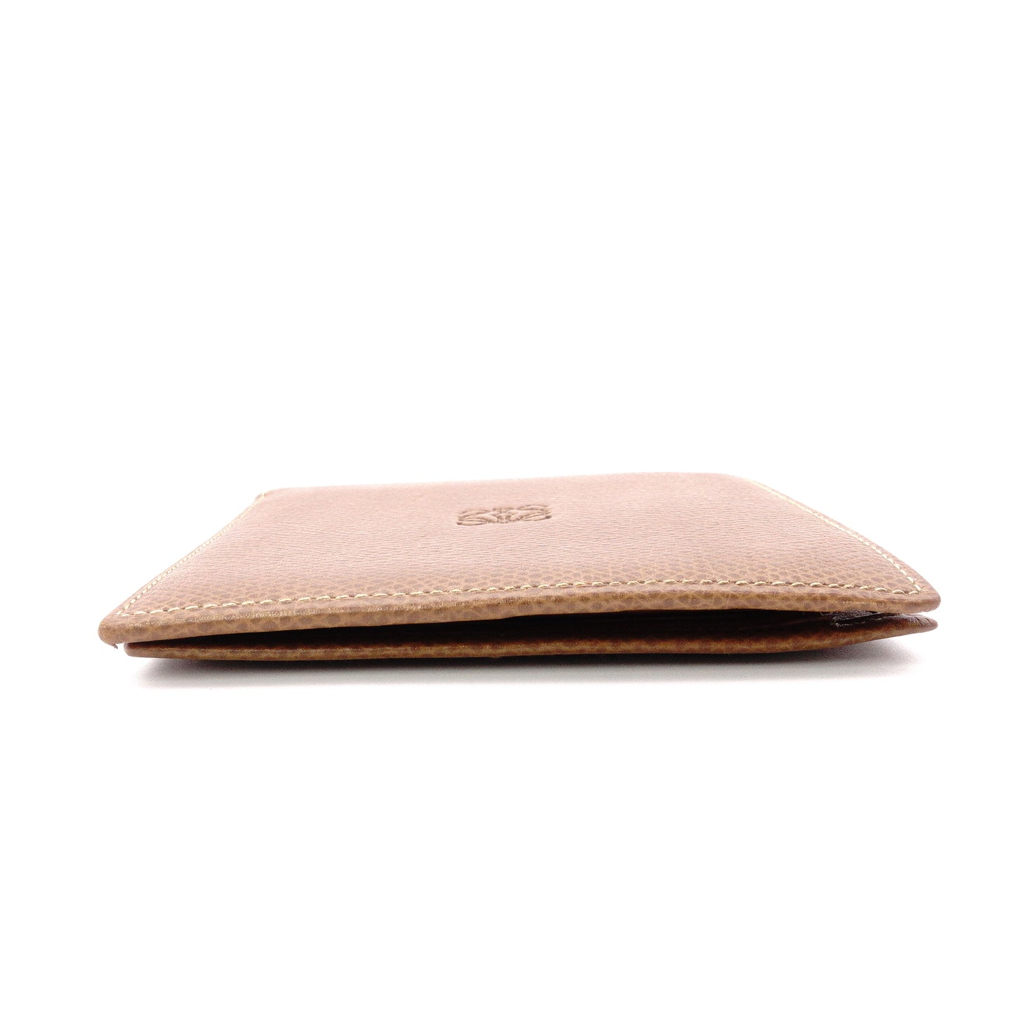 LOEWE Anagram Bifold Wallet, Leather, Brown, Women's, Vintage, Logo, Brown