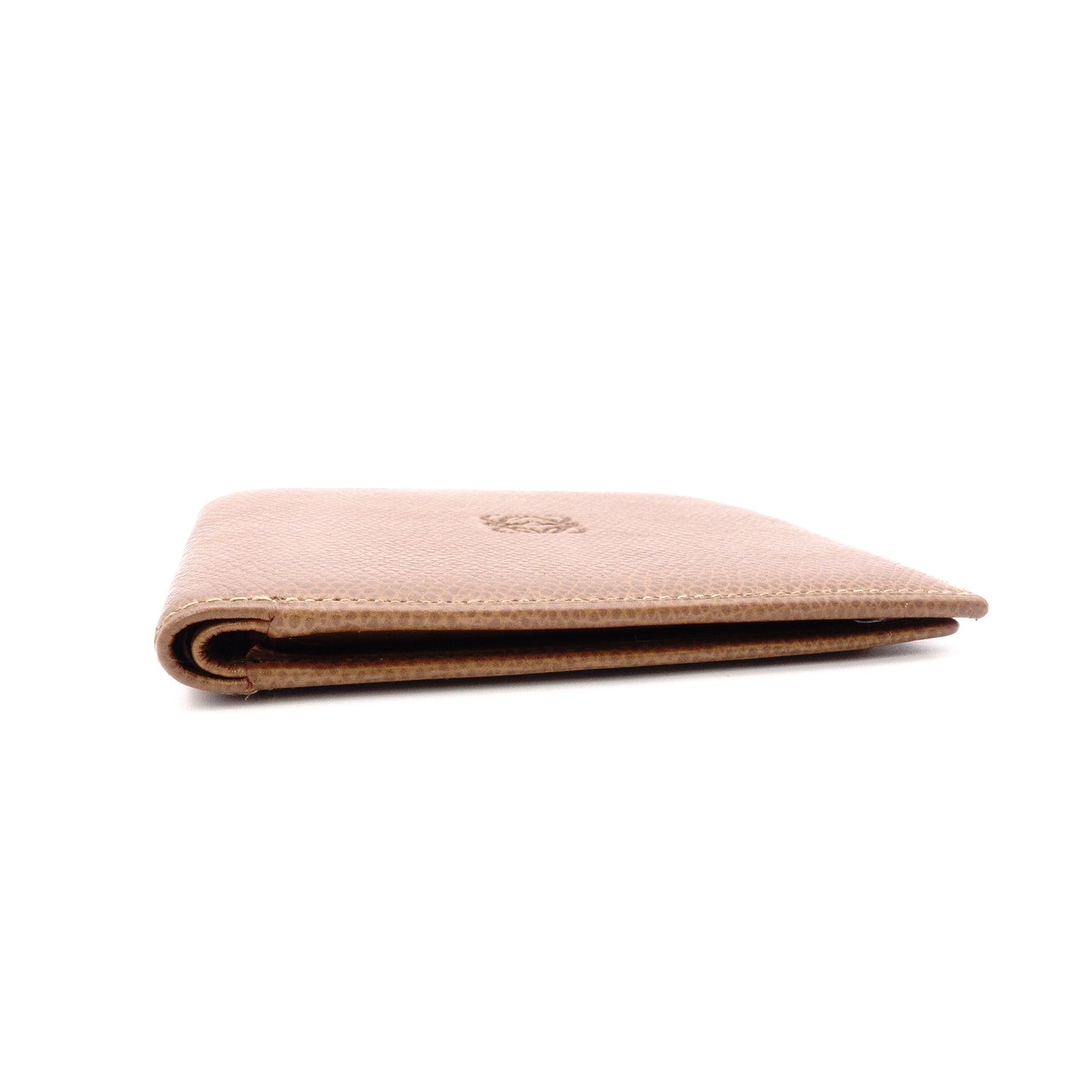 LOEWE Anagram Bifold Wallet, Leather, Brown, Women's, Vintage, Logo, Brown