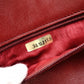 CHANEL Chain Wallet Shoulder Bag, Leather, Red, Gold Hardware