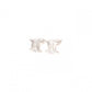 CELINE Triomphe Earrings, 925 silver, silver logo