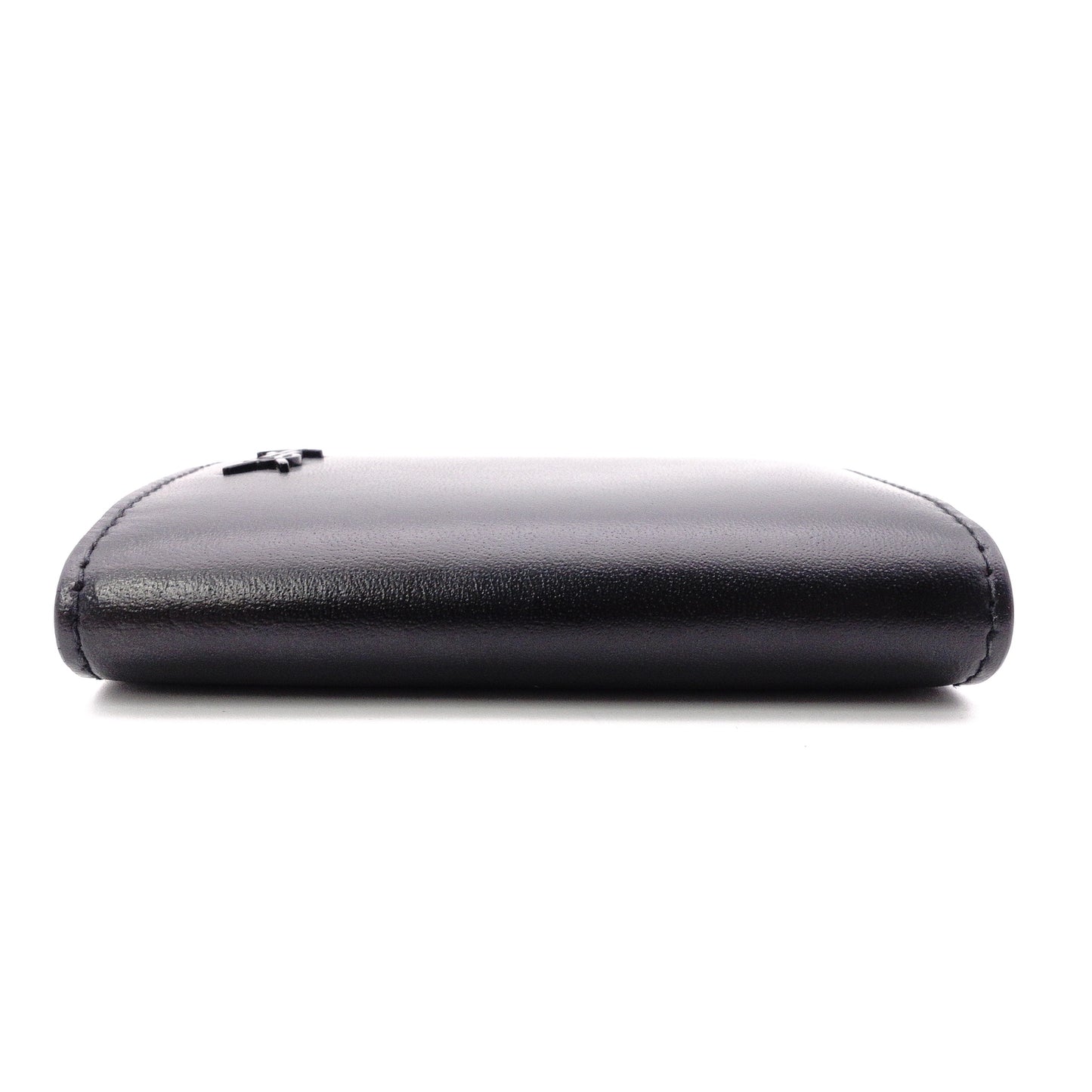 SAINT LAURENT Cassandra Key Case, Leather, Black, YSL, Keys, Matte Black