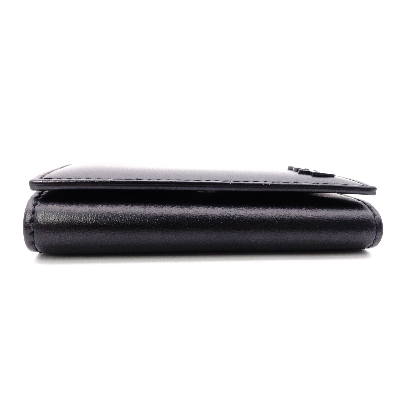 SAINT LAURENT Cassandra Key Case, Leather, Black, YSL, Keys, Matte Black