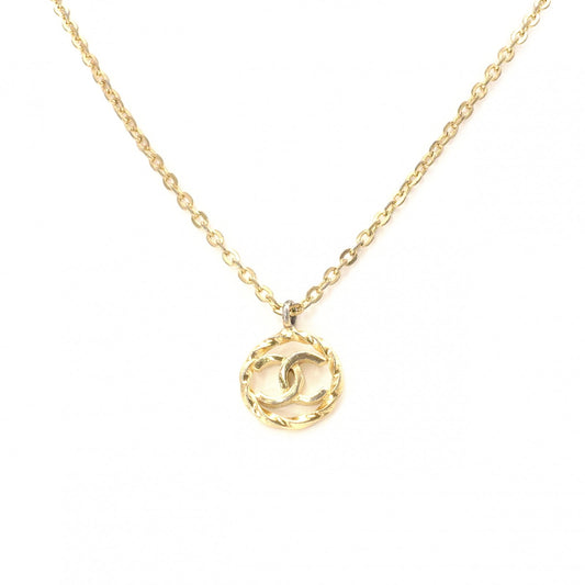 CHANEL Necklace, Logo, Gold CC Mark, Vintage, Plated