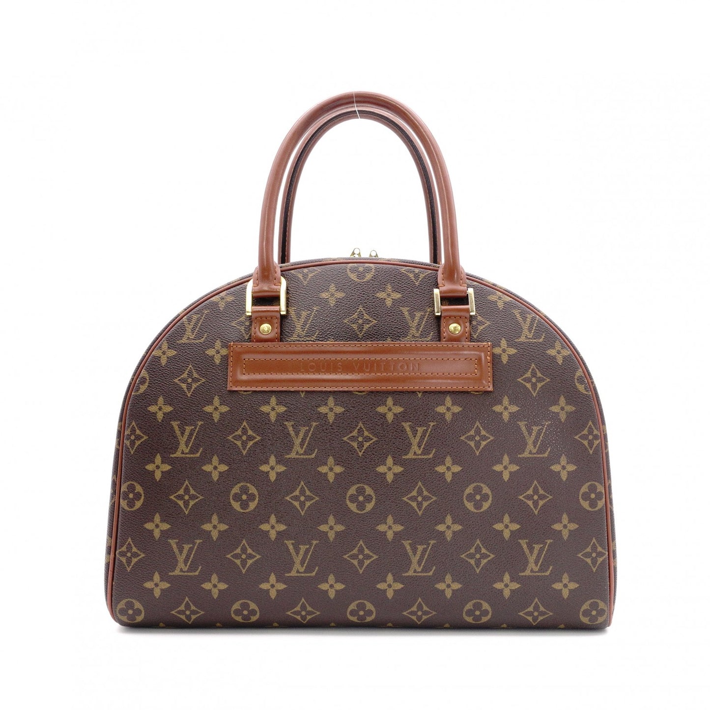 LOUIS VUITTON Norita Monogram Canvas Handbag with PVC Leather Accents in Brown Tones