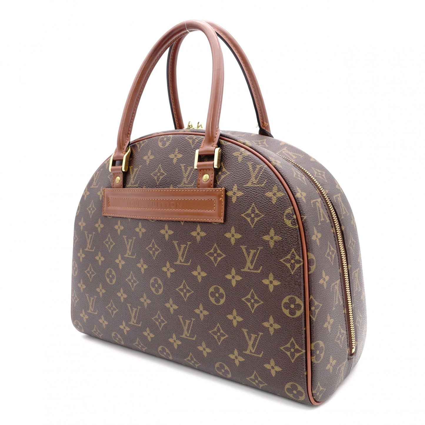 LOUIS VUITTON Norita Monogram Canvas Handbag with PVC Leather Accents in Brown Tones
