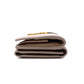 SAINT LAURENT Cassandra Tri-Fold Wallet, Leather, Beige, YSL Gold Hardware