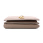 SAINT LAURENT Cassandra Tri-Fold Wallet, Leather, Beige, YSL Gold Hardware