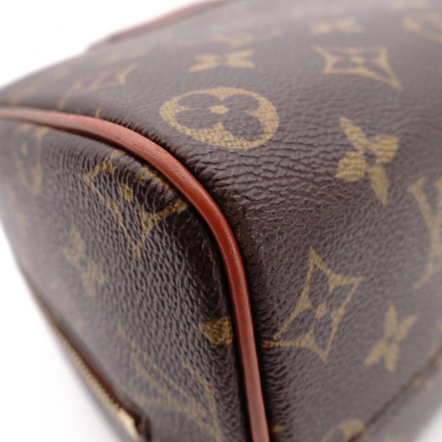 LOUIS VUITTON Norita Monogram Canvas Handbag with PVC Leather Accents in Brown Tones