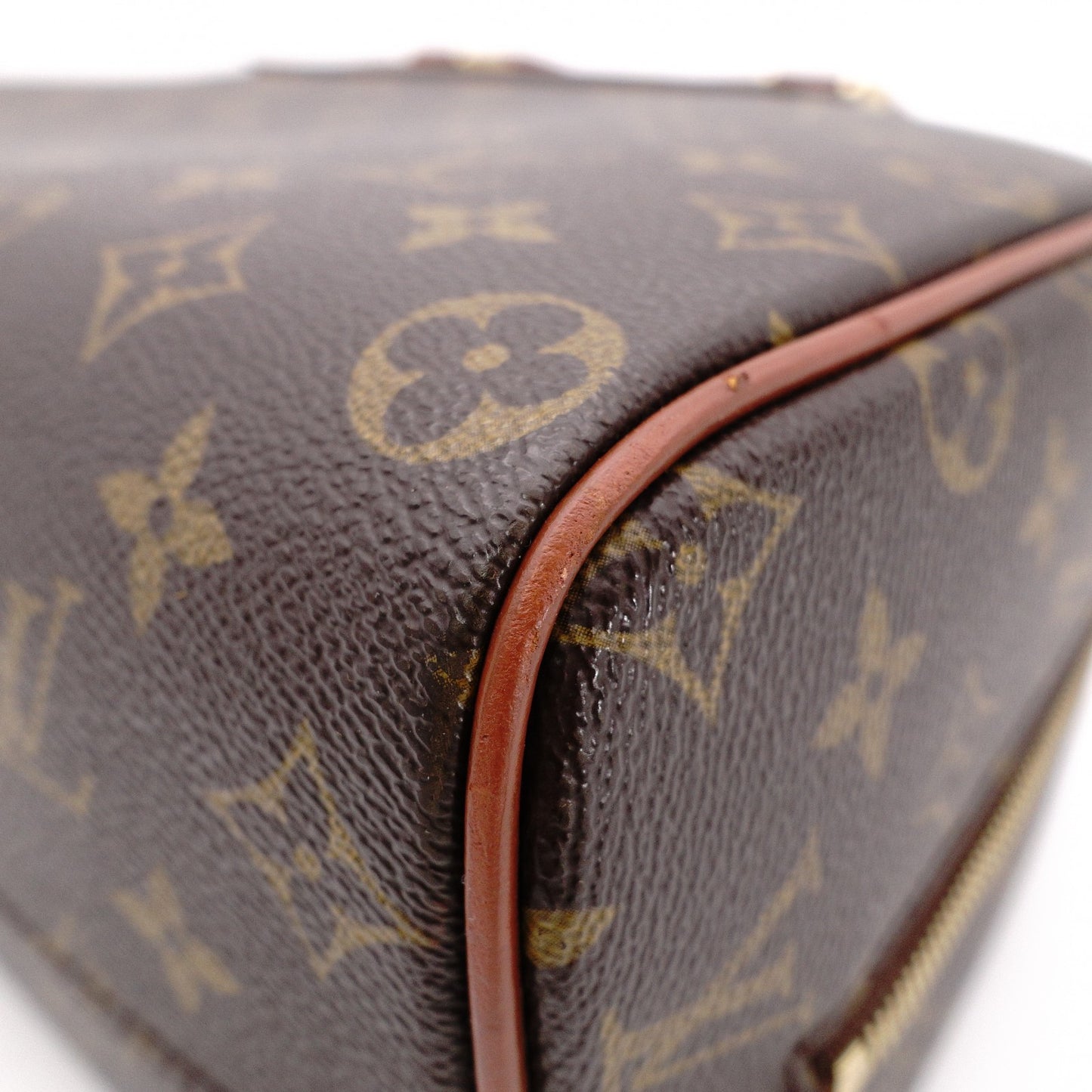 LOUIS VUITTON Norita Monogram Canvas Handbag with PVC Leather Accents in Brown Tones