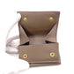 SAINT LAURENT Cassandra Tri-Fold Wallet, Leather, Beige, YSL Gold Hardware