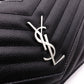 SAINT LAURENT Cassandra Shoulder Bag, Leather, Black, YSL, Silver Hardware, Crossbody, Logo