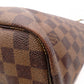 LOUIS VUITTON Neverfull Damier Shoulder Bag, Leather/PVC, Brown, with Pouch