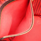 LOUIS VUITTON Neverfull Damier Shoulder Bag, Leather/PVC, Brown, with Pouch