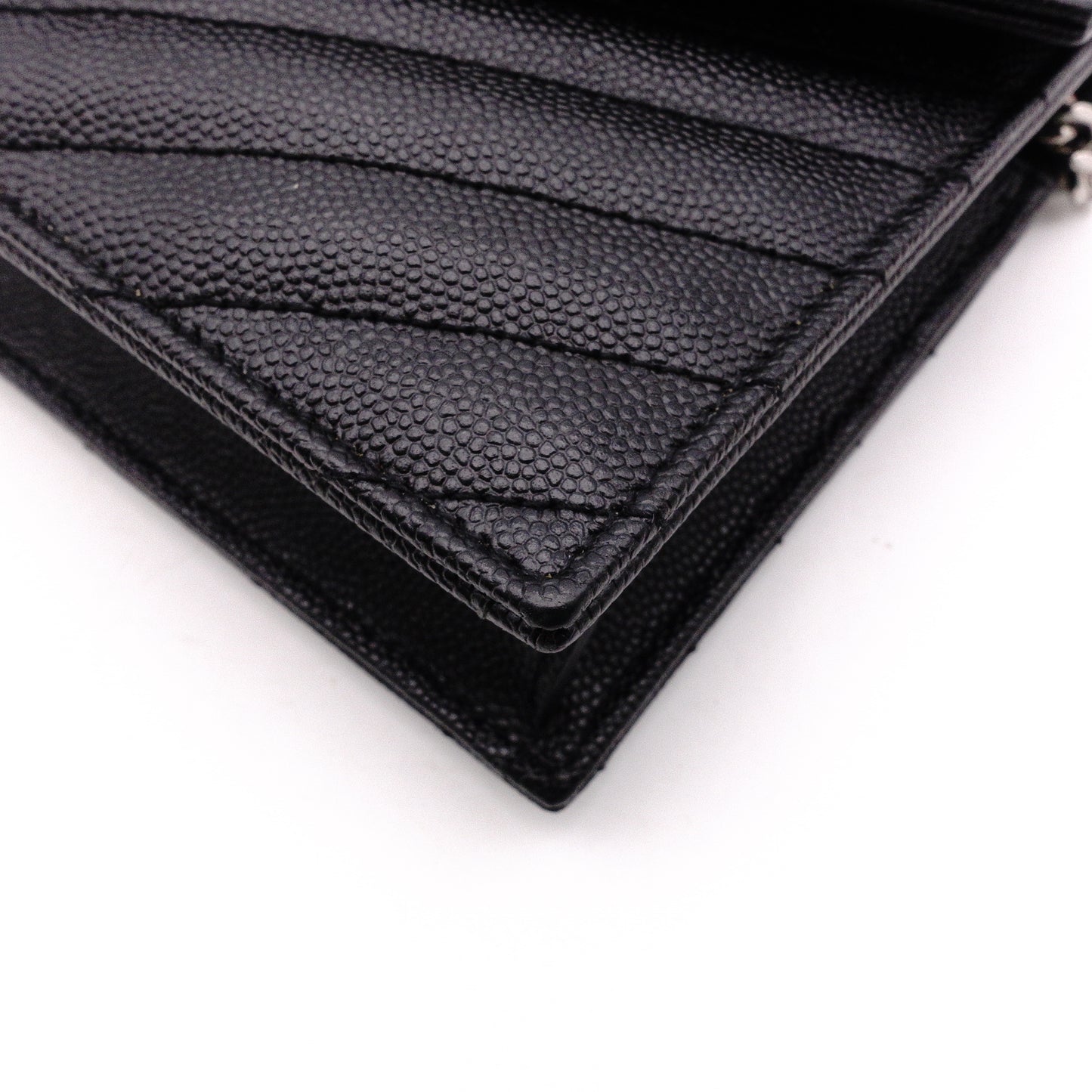 SAINT LAURENT Cassandra Shoulder Bag, Leather, Black, YSL, Silver Hardware, Crossbody, Logo
