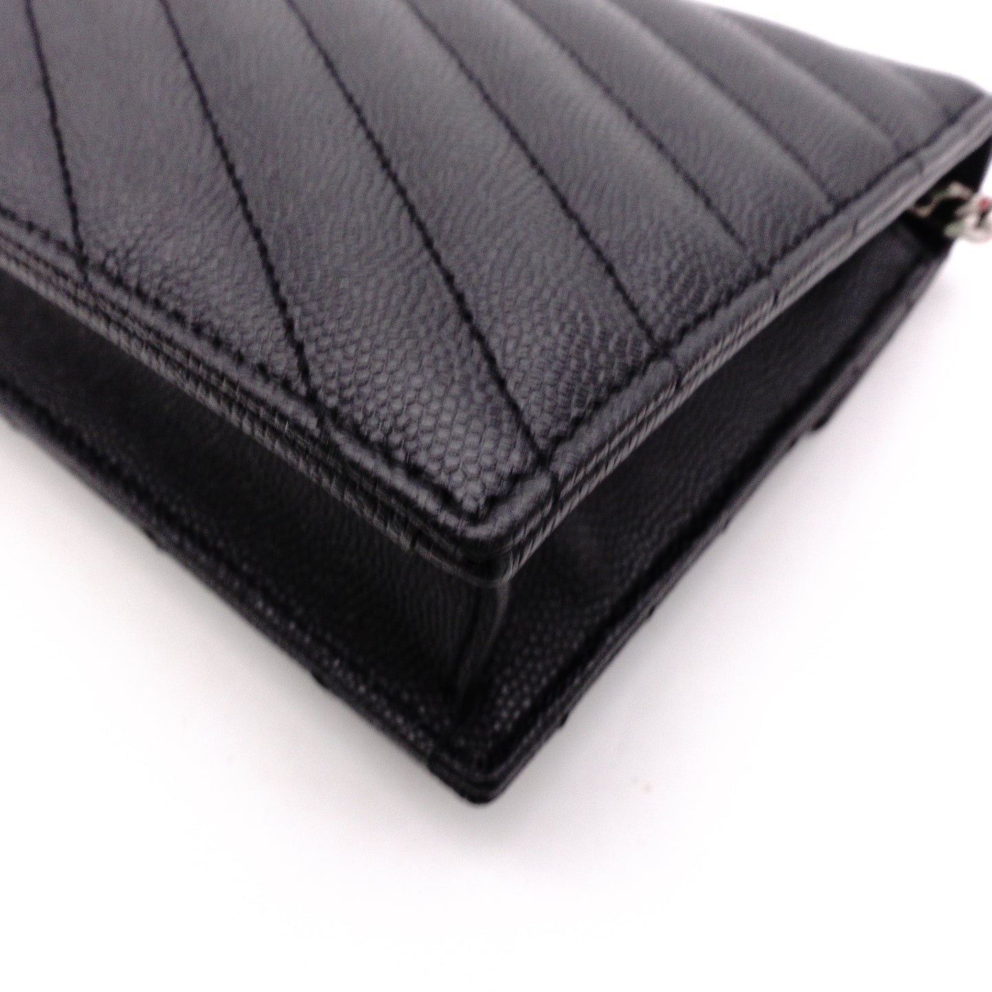 SAINT LAURENT Cassandra Shoulder Bag, Leather, Black, YSL, Silver Hardware, Crossbody, Logo