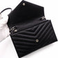 SAINT LAURENT Cassandra Shoulder Bag, Leather, Black, YSL, Silver Hardware, Crossbody, Logo