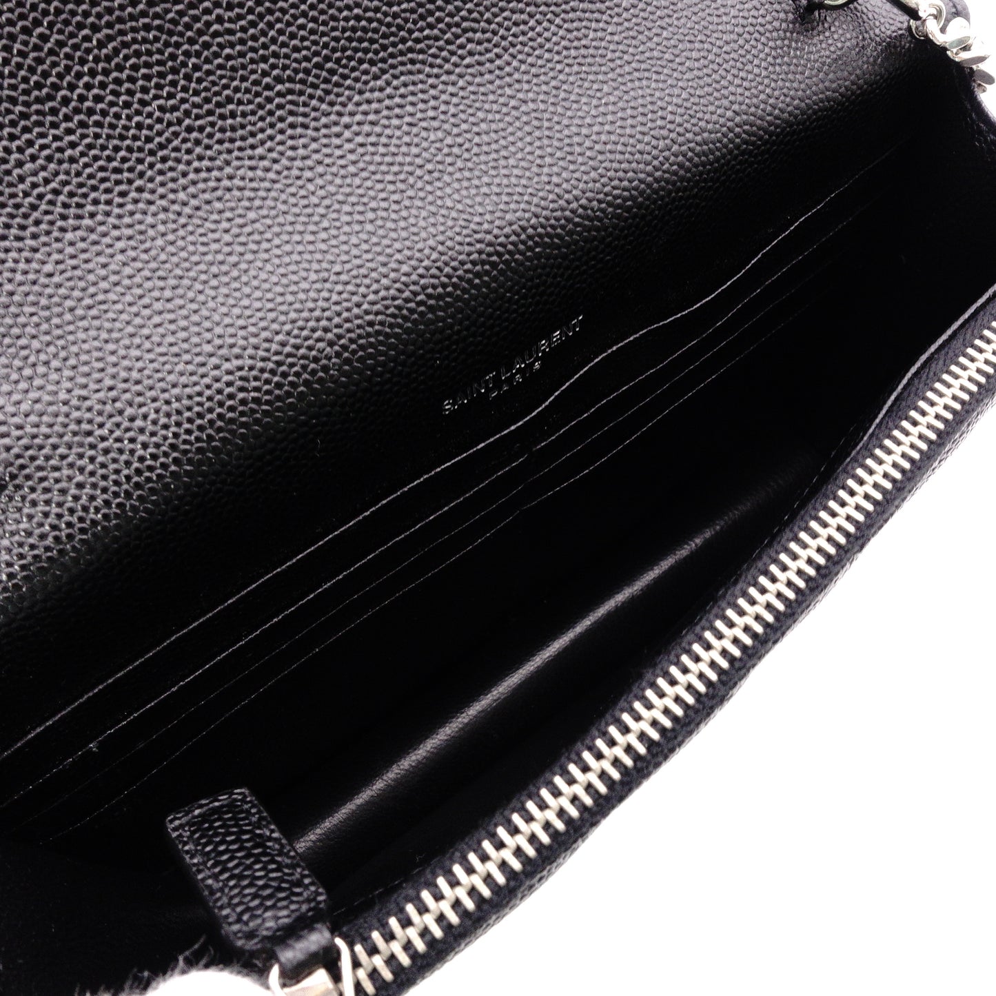 SAINT LAURENT Cassandra Shoulder Bag, Leather, Black, YSL, Silver Hardware, Crossbody, Logo