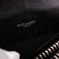 SAINT LAURENT Cassandra Shoulder Bag, Leather, Black, YSL, Silver Hardware, Crossbody, Logo