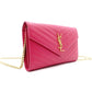 SAINT LAURENT Cassandra Shoulder Bag, Leather, Pink, YSL Gold Hardware, Crossbody