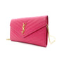 SAINT LAURENT Cassandra Shoulder Bag, Leather, Pink, YSL Gold Hardware, Crossbody