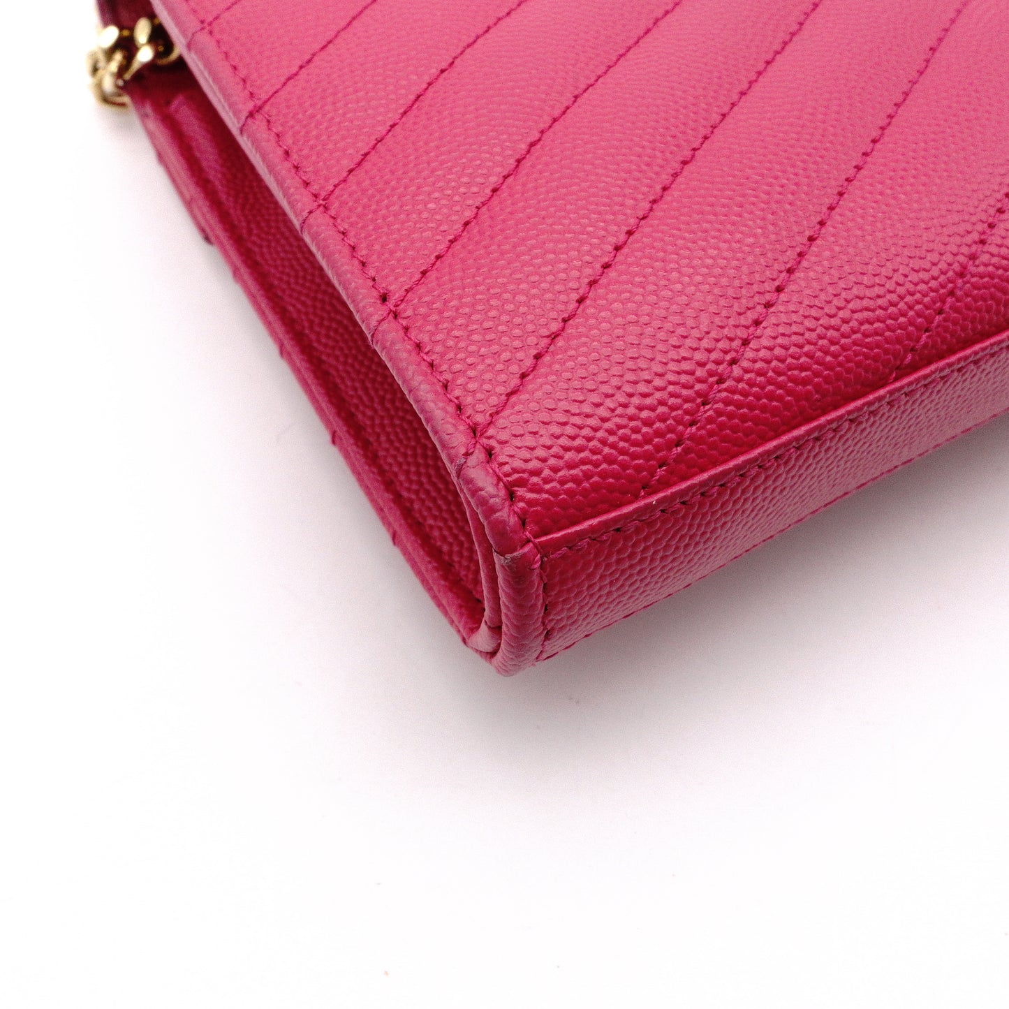 SAINT LAURENT Cassandra Shoulder Bag, Leather, Pink, YSL Gold Hardware, Crossbody