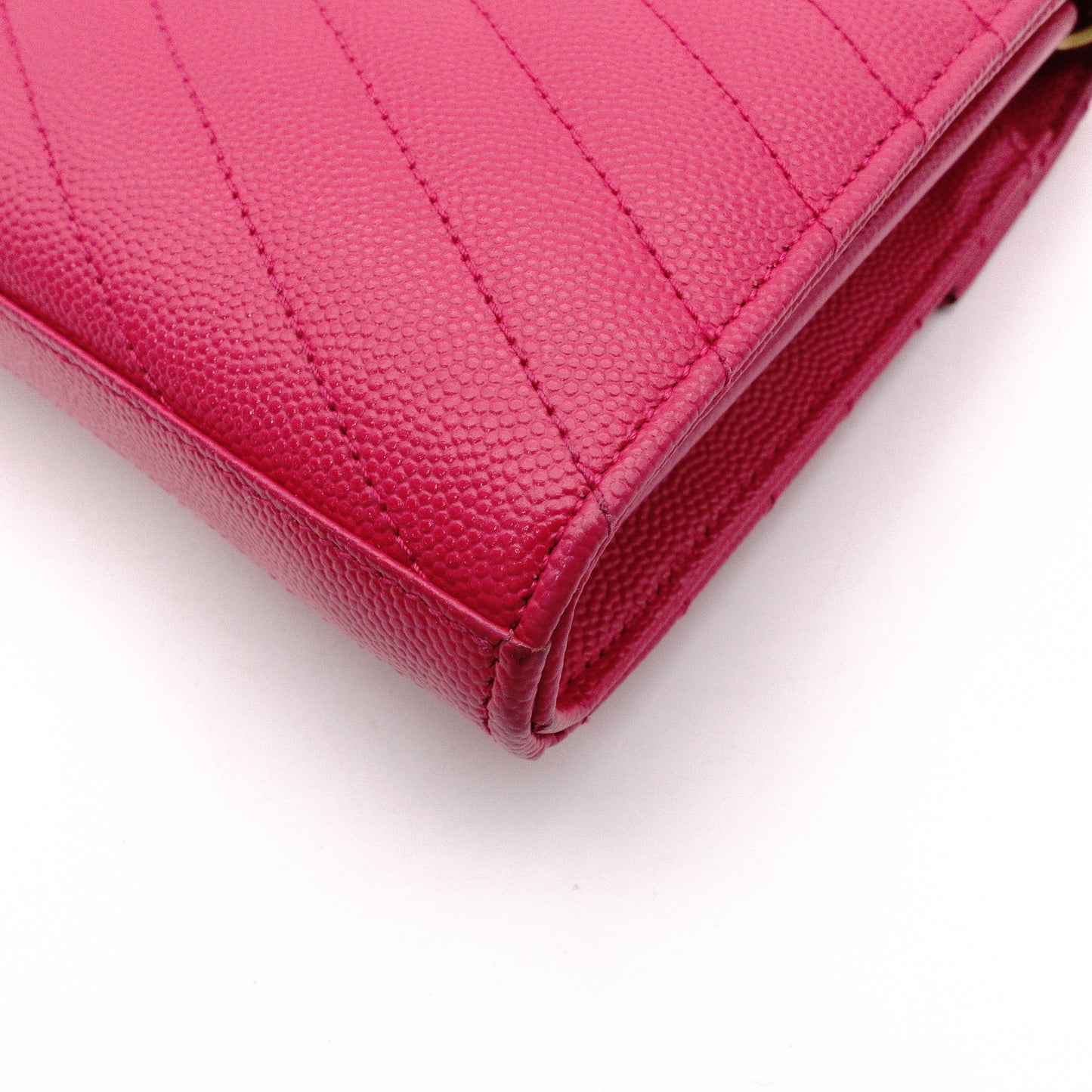 SAINT LAURENT Cassandra Shoulder Bag, Leather, Pink, YSL Gold Hardware, Crossbody