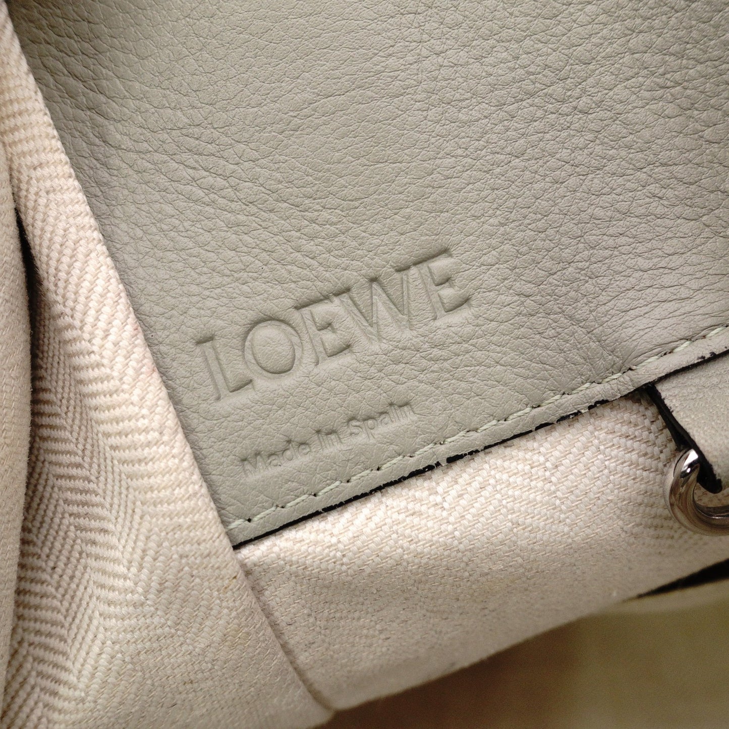 LOEWE Hammock Handbag, Leather, Beige, Purple, Multicolor, 2-Way