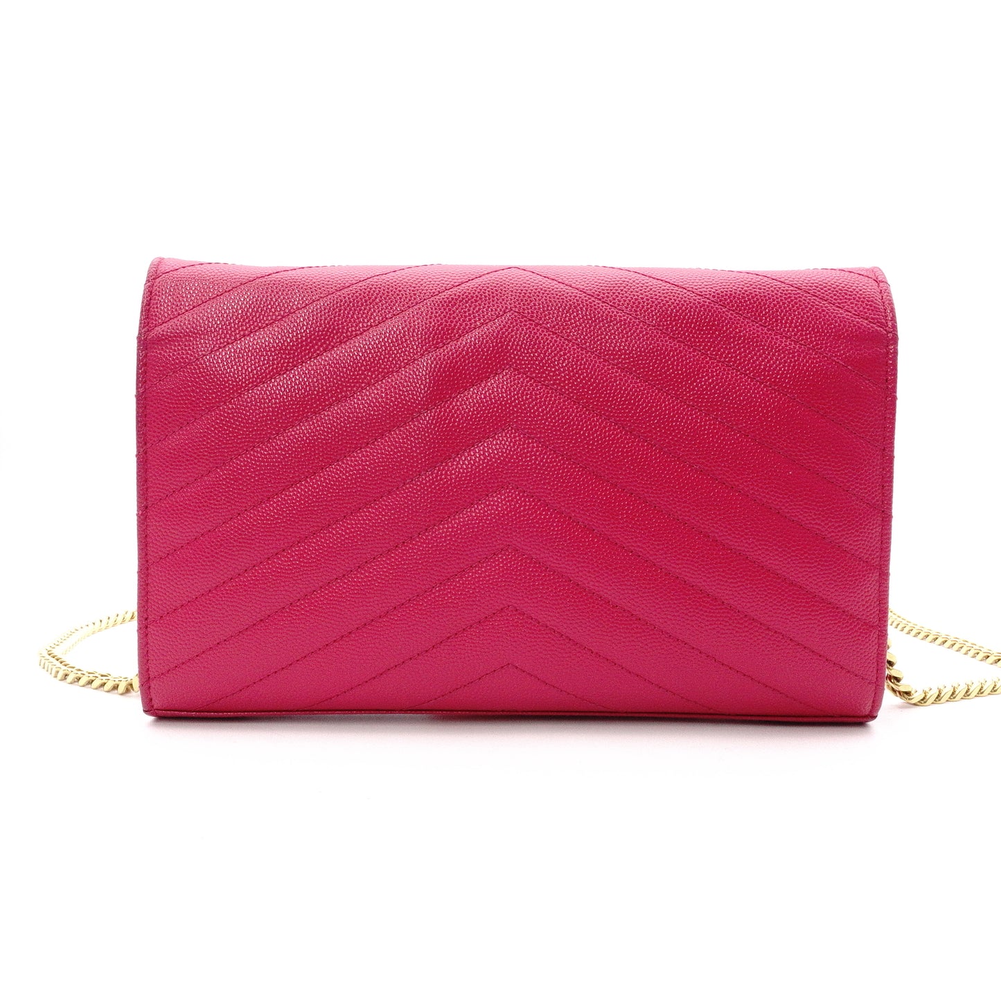 SAINT LAURENT Cassandra Shoulder Bag, Leather, Pink, YSL Gold Hardware, Crossbody