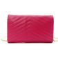 SAINT LAURENT Cassandra Shoulder Bag, Leather, Pink, YSL Gold Hardware, Crossbody