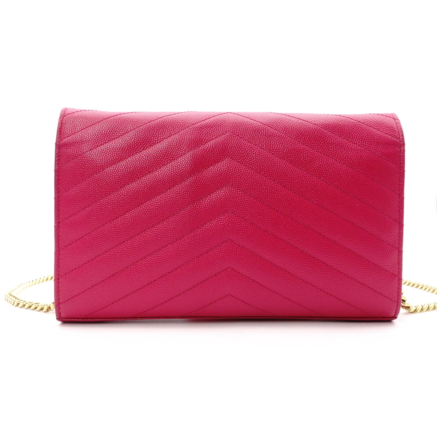 SAINT LAURENT Cassandra Shoulder Bag, Leather, Pink, YSL Gold Hardware, Crossbody
