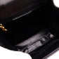 Salvatore Ferragamo Gancini Handbag, Leather, Black, 2-Way, Gold Hardware