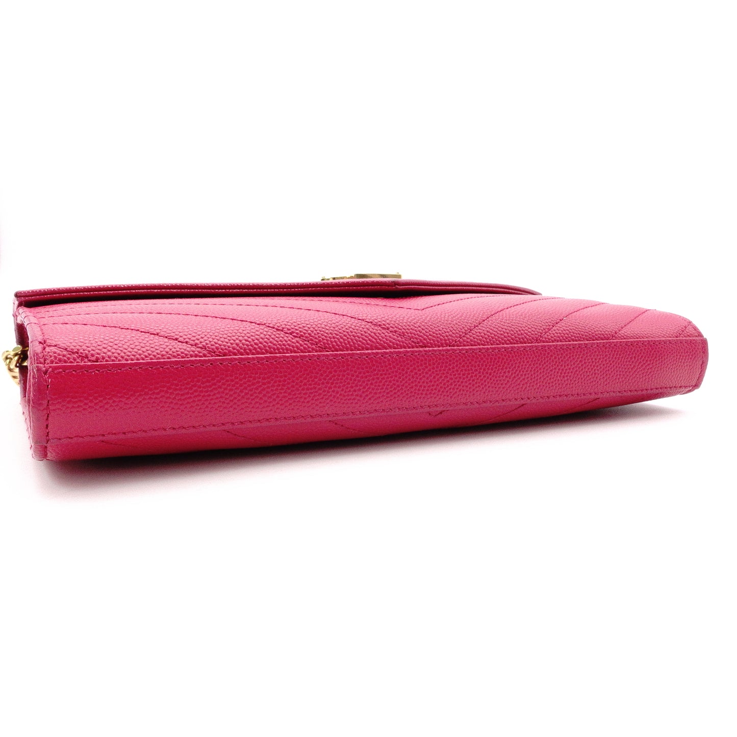 SAINT LAURENT Cassandra Shoulder Bag, Leather, Pink, YSL Gold Hardware, Crossbody