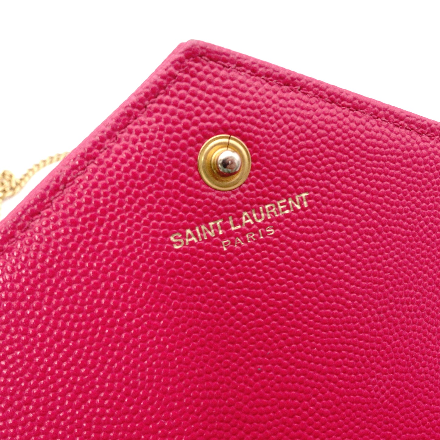 SAINT LAURENT Cassandra Shoulder Bag, Leather, Pink, YSL Gold Hardware, Crossbody