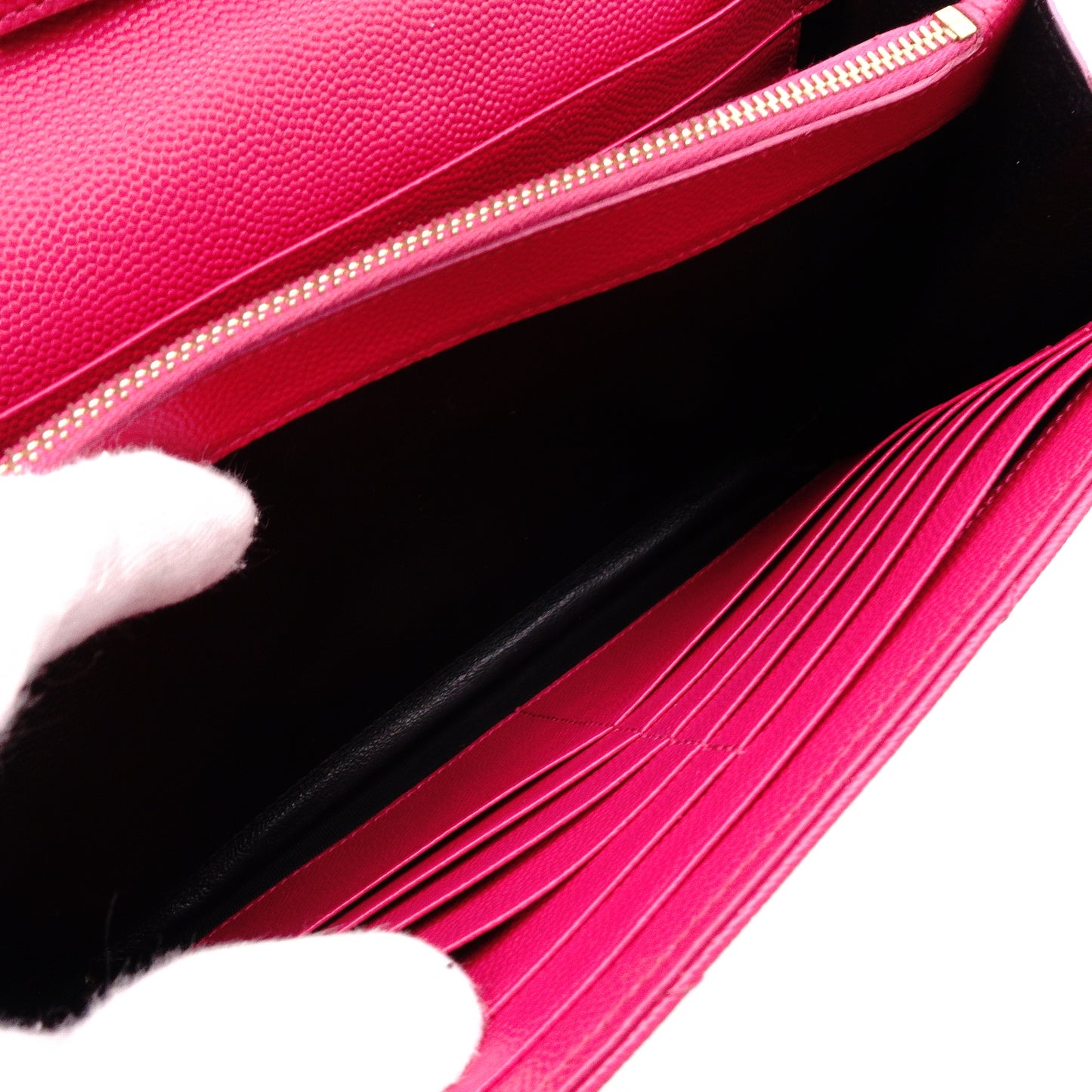 SAINT LAURENT Cassandra Shoulder Bag, Leather, Pink, YSL Gold Hardware, Crossbody