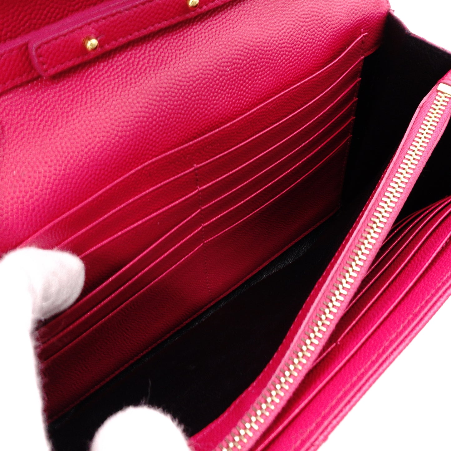 SAINT LAURENT Cassandra Shoulder Bag, Leather, Pink, YSL Gold Hardware, Crossbody