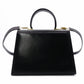 Salvatore Ferragamo Gancini Handbag, Black, 2-Way, Gold Hardware, Crossbody