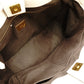 FENDI Handbag FF Tote White 2-Way Leather FF Logo Shoulder Gold Hardware R801649