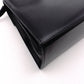 Salvatore Ferragamo Gancini Handbag, Black, 2-Way, Gold Hardware, Crossbody