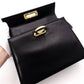 Salvatore Ferragamo Gancini Handbag, Black, 2-Way, Gold Hardware, Crossbody