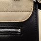 CELINE Trapeze Handbag, Leather, Black and Beige, 2-Way