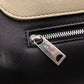CELINE Trapeze Handbag, Leather, Black and Beige, 2-Way