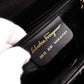 Salvatore Ferragamo Gancini Handbag, Black, 2-Way, Gold Hardware, Crossbody