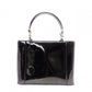 Christian Dior Marispare Handbag, Patent Leather, Black, 2-Way, Silver Hardware