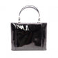 Christian Dior Marispare Handbag, Patent Leather, Black, 2-Way, Silver Hardware