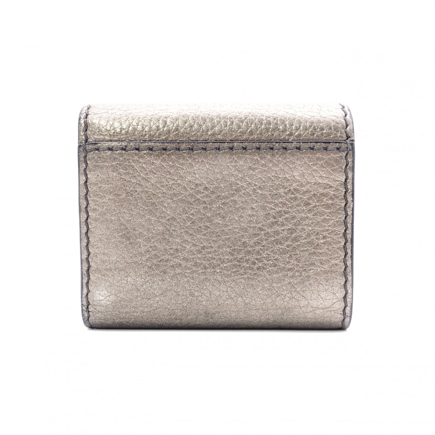 Dior Bifold Wallet, Leather, Metallic Gold, Gold Hardware