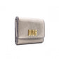 Dior Bifold Wallet, Leather, Metallic Gold, Gold Hardware