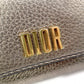 Dior Bifold Wallet, Leather, Metallic Gold, Gold Hardware